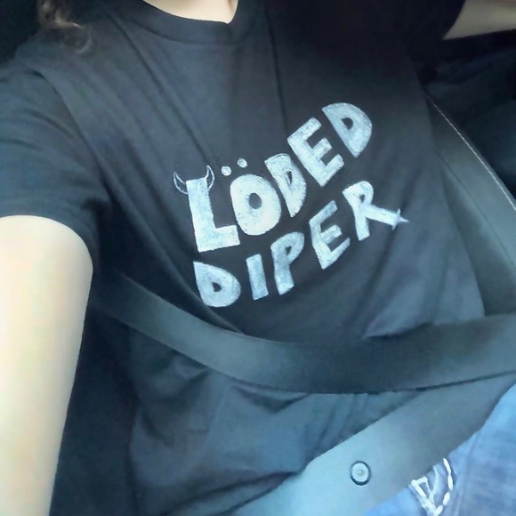 Gildan Tops - Hand Painted Loded Diper Shirt